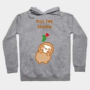 Tis the Season Christmas Mistletoe Sloth Hoodie